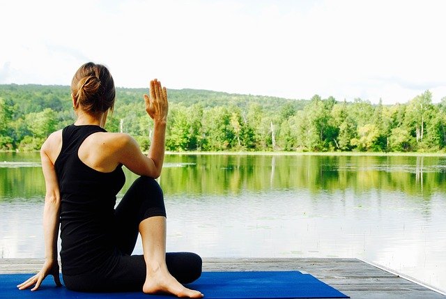 vrouw yoga